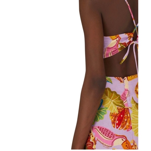 Farm Rio lilac bananas midi dress NWT - Picture 4 of 10